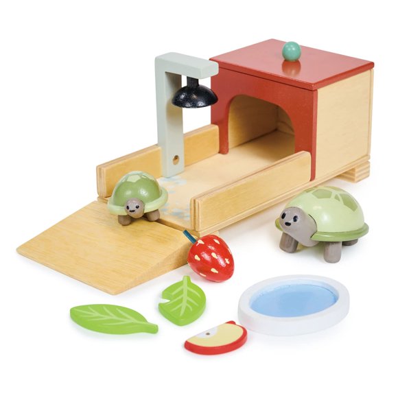 Set para mascotas Tender Leaf Toys Tortoise con mamá y bebé de más de 3 años