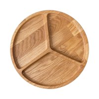 Bothyi - Bandeja De Madera Dividida Para Servir Comida Redonda, Fruta, Plato De Brunch, Pastel, Queso.