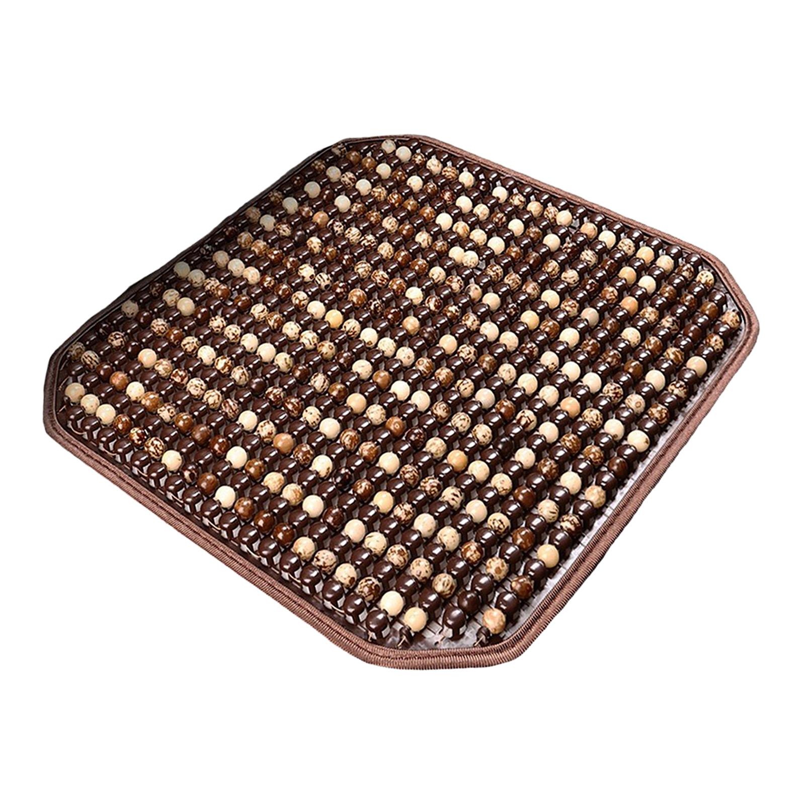 Magideal - Cojín De Asiento Funda Protectora Transpirable Tapete De Cuentas De Madera Almohadilla De Enfriamiento Con Diseño Ergonómico Adecuado Para Coches Y Ca Marrón