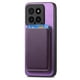 thumbnail image 2 of Funda de Cuero Magnética con Tarjetero para Xiaomi 14 Cubierta Delgada Morado, 2 of 5