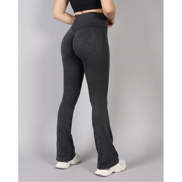 Calza Mujer Flare Levanta Cola Rib gym