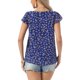 thumbnail image 3 of INSPIRE CHIC Blusa Floral de Mujer para el Día de San Valentín, Cuello Cuadrado Casual de Verano, Camisa de Chifón con Volantes y Manga Corta M Azul Real, 3 of 6