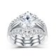 thumbnail image 1 of Juego de Anillos de Compromiso de Moissanita de 3 Quilates Color D VVS1 Juegos Nupciales Anillos de Boda para Mujer Anillos de Promesa de Plata Esterlina 925 para Ella Talla 5-9, 1 of 7