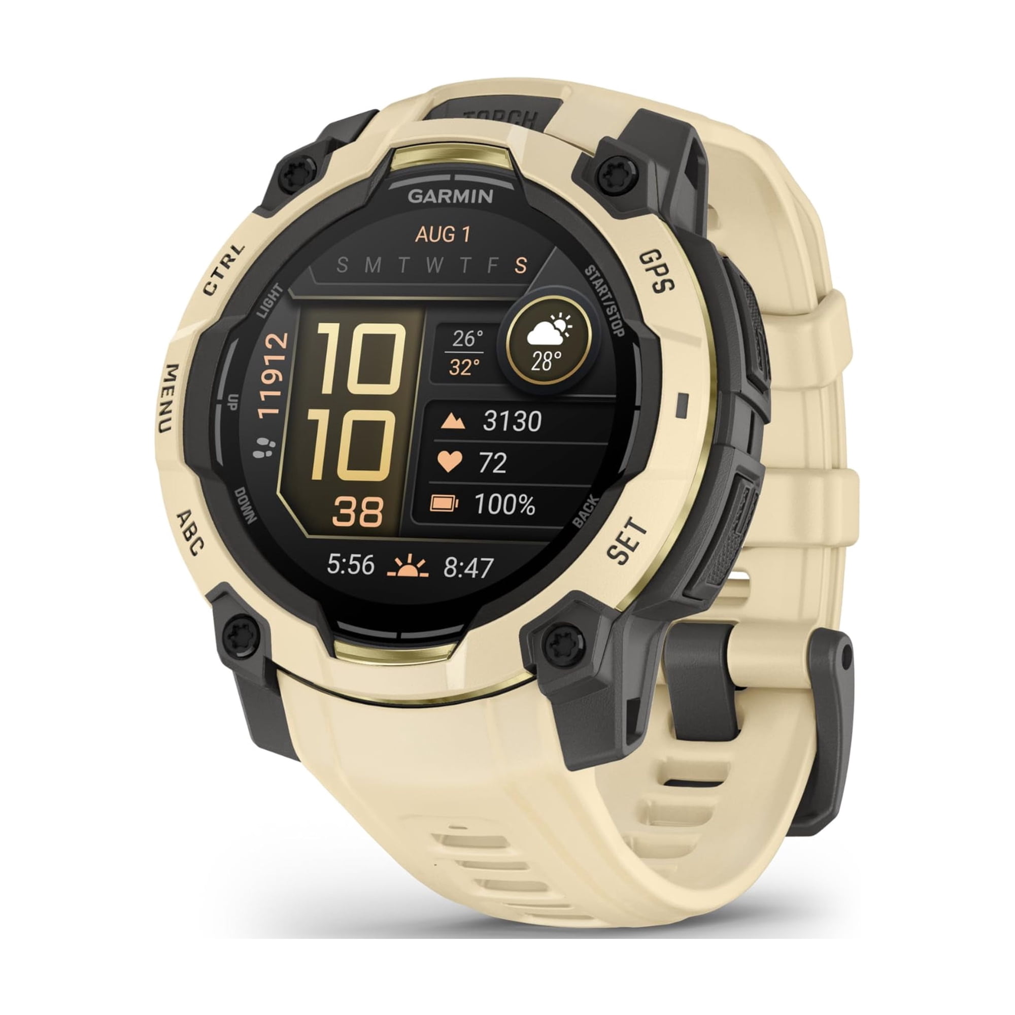 Reloj Inteligente Garmin Instinct® 3 Con Pantalla Amoled De 45 Mm, Color Citrino