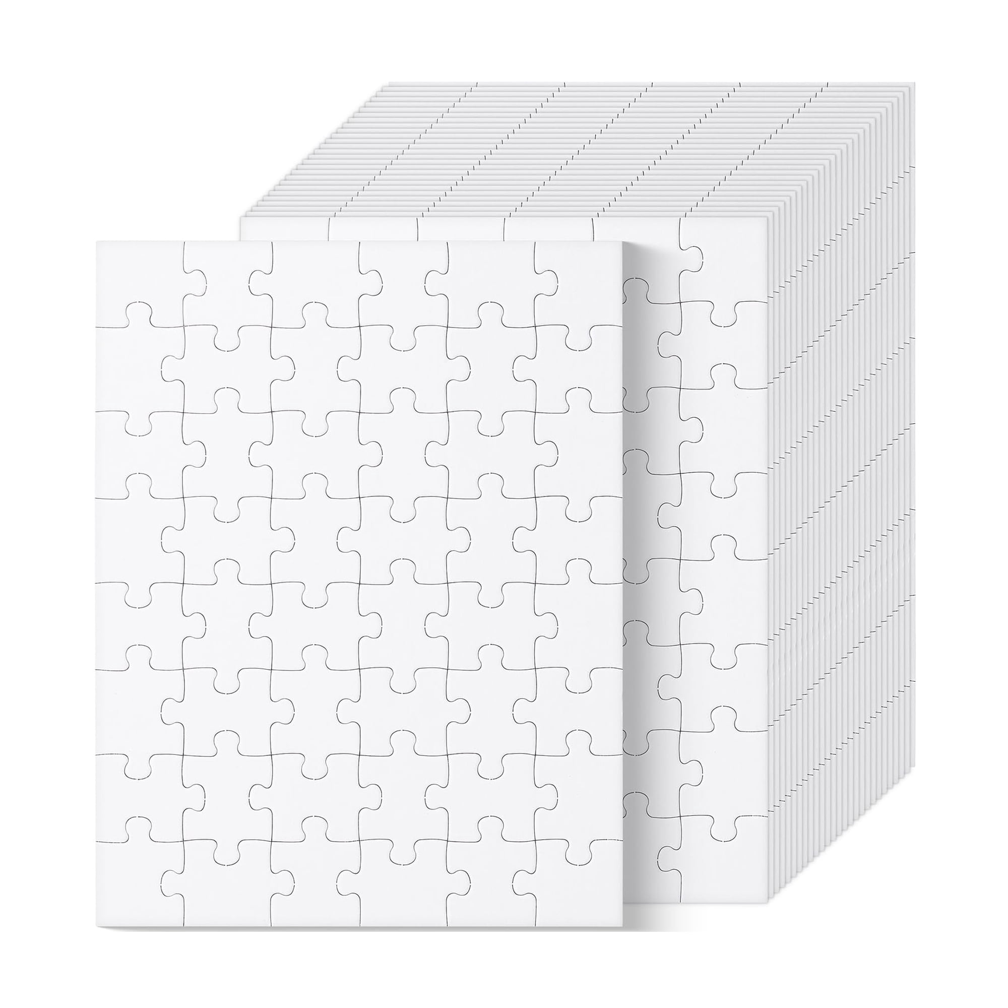 Puzzle Mr. Pen Blank, 48 Piezas, 36 Paquetes, 21,6 X 27,9 Cm, Color Blanco