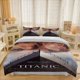thumbnail image 1 of Titanic Affectionate Poster Themed Bedding Set (Duvet Cover And Pillowcase Set), 1 of 5