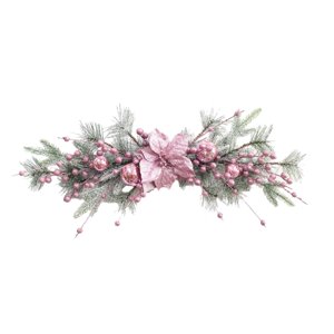 Magideal - Guirnalda Navideña Para Puerta Colgante Para Interiores Y Exteriores, Guirnalda Navideña Para Patio Trasero, Vacaciones, Jardín, Cafetería, Cumpleaños Horizontal