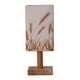 thumbnail image 3 of Lámpara De Mesa De Noche Decorativa Con Pantalla De Tela De Lino Base De Madera De Trigo Blanco Cálido, 3 of 5