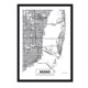 thumbnail image 1 of Cuadro Mapa Miami con Marco Negro 50x40 CM, 1 of 1