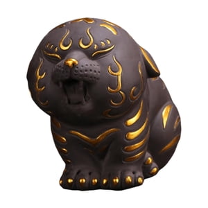 Bothyi - Tea Pet Kungfu Accesorios Para El Té Mini Escultura Para Oficina Centro De Mesa Gabinete Oro Violeta