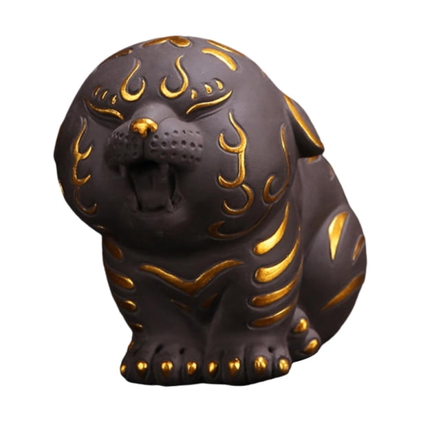 Tea Pet Kungfu Accesorios Para El Té Mini Escultura Para Oficina Centro De Mesa Gabinete Oro Violeta