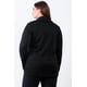thumbnail image 2 of Chaqueta Ligera CC Clothing Plus Negro Lurex Cuello Drapeado Cierre Lateral 3XL, 2 of 5
