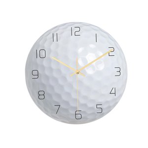 Bothyi - Reloj De Pared Con Bola Deportiva Redonda, 12 Pulgadas, Silencioso, Sin Tictac, Para Colgar En El Hogar, Dormitorio, Golf