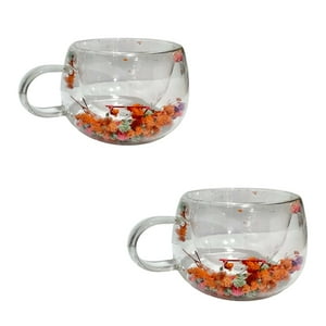 Oem - Set 2 Taza Café Cocina Diseño Flores Incrustadas 250Ml
