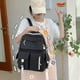 thumbnail image 3 of Large Capacity Canvas Black Backpack Light Simple Travel Bag Canvas Backpack Student School Bag Canvas Student Zipper Backpack, 3 of 3