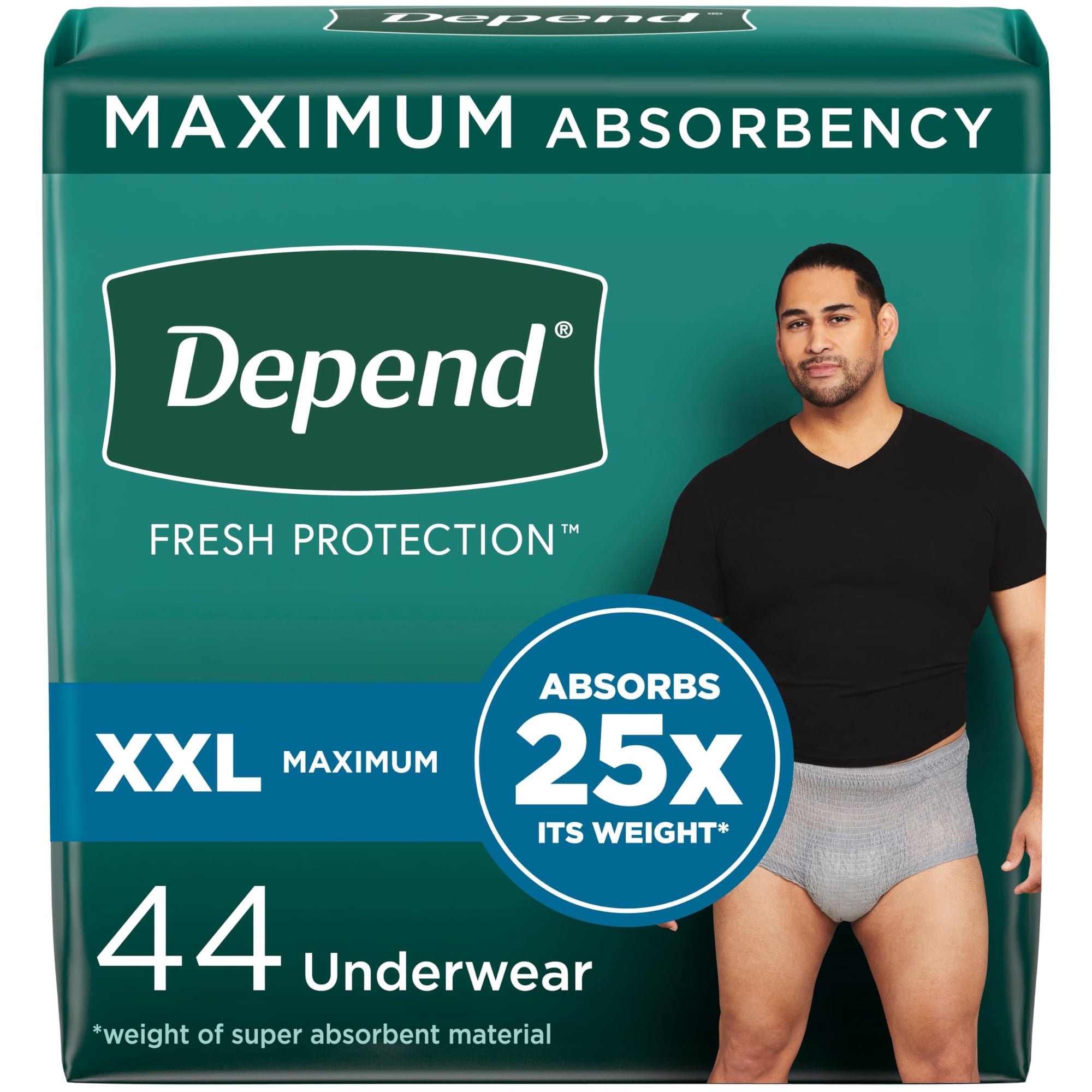 Ropa Interior Para Adultos Para Incontinencia Depend Fresh Protection Para Hombre, Talla Xxl