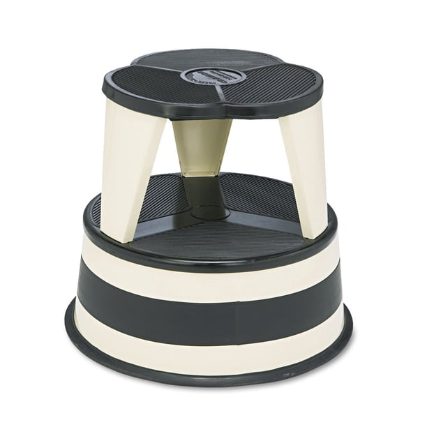 Taburete Cramer Kik Step Step Steel con dos escalones de 160 kg de capacidad, color beige