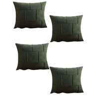 Genérico - Set De 4 Fundas De Cojin Plisada 45X45 Verde