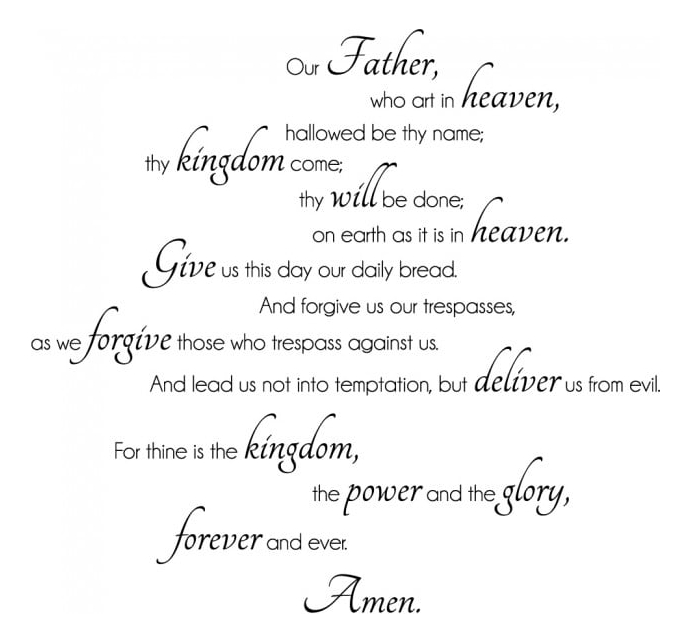 Rienda Libre Graphics - Decomural The Lords Prayer Christianity Ws-42952