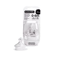 Suavinex - Repuestos De Tetina Anatómica De Silicona Flujo Lento 0/6 Meses