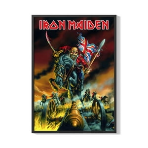 Creango - Cuadro Poster Enmarcado Iron Maiden Decorativo