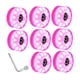 thumbnail image 5 of 8x Rodamientos de Ruedas para Patines Instalados, Dureza 82A, Accesorios para Interiores, Ruedas Iluminadas para Exteriores de 58mm para Patines de Do Rosa, 5 of 5
