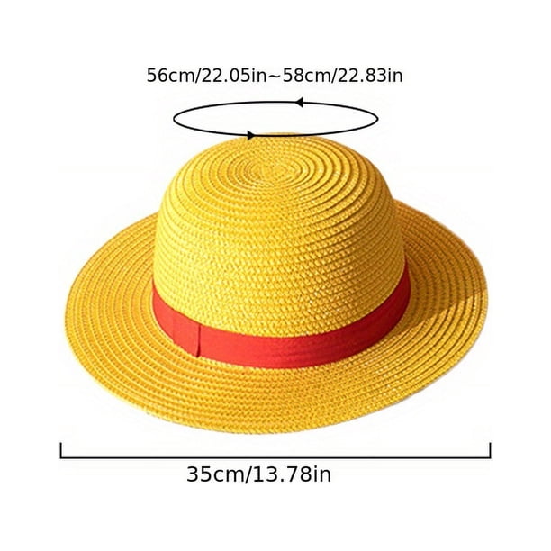 One Piece Inspired Straw Summer Hat, One Piece Cosplay Costume Hat Accessory