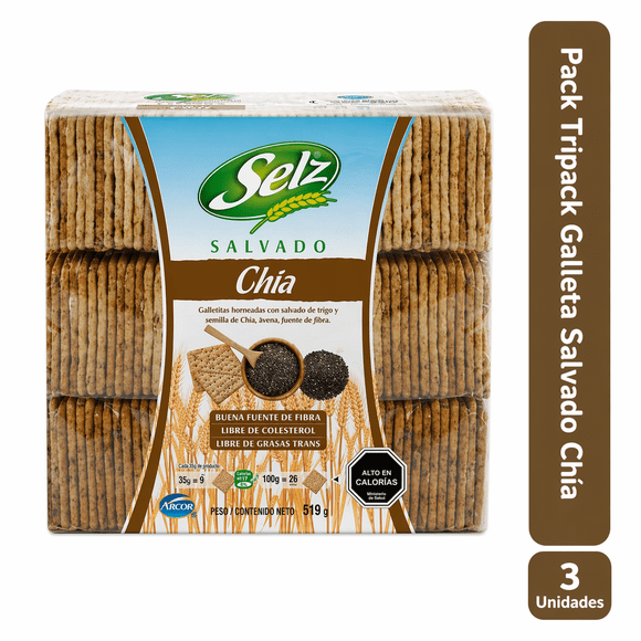 Pack 3 Tripack Selz Chia 519Gr