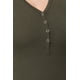 thumbnail image 2 of Top Corto de Punto Henley con Cuello en V y Manga Corta, 2 of 5