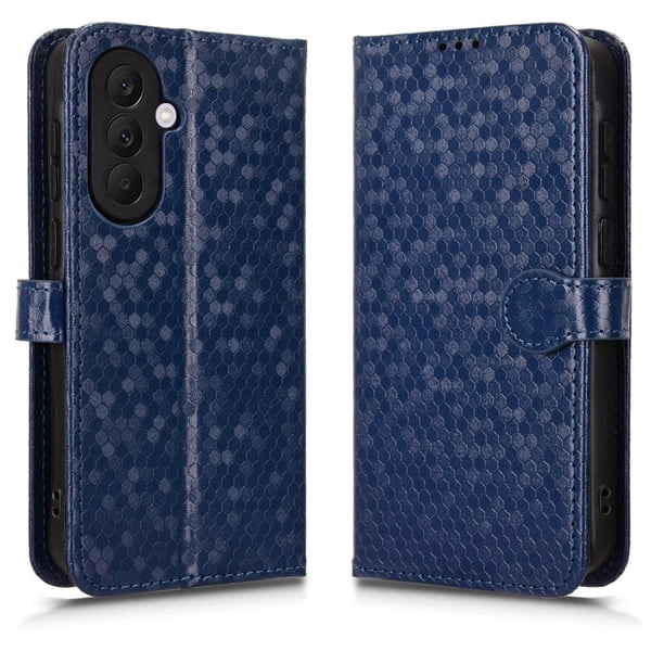 Funda Cartera Lunares Samsung Galaxy A37 5G con Tarjetero, Correa y Soporte Azul