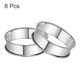 thumbnail image 3 of Uxcell 8pcs Anillos para Crumpet 3.15" Antiadherentes de Doble Rodillo Anillo Redondo para Pastel, Plata, 3 of 7