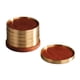 thumbnail image 1 of Juego De 6 Posavasos De Madera Para Regalo, Protección De Mesa Para Oficina, Sala De Estar, Cocina, Color Rojo, 1 of 3