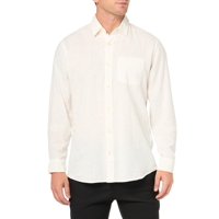Camisa De Lino Gap Para Hombre, Manga Larga, Corte Estándar, Color Blanco Roto, Talla S