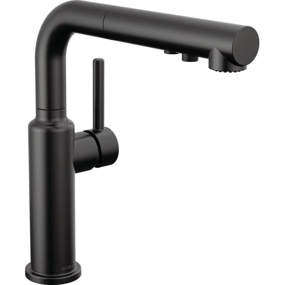 Grifo De Cocina Daneri Negro Mate Con Pulverizador Extraíble
