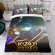 thumbnail image 4 of Kizazi Moto: Generación Fuego Conjunto de sábanas temático, trío de piezas, cómodo y amigable con la piel, diseño único, regalo de decoración para el hogar para familiares, amigos y fans,173cm *218cm, 4 of 6