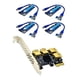 thumbnail image 2 of Tarjeta Adaptadora PCI-E 1x A 4 Puertos Accesorio Duradero Portátil Para Windows 10 7 Negro, 2 of 5