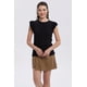 thumbnail image 1 of Polera Mujer Vuelos Rib Lisa Negro, 1 of 4