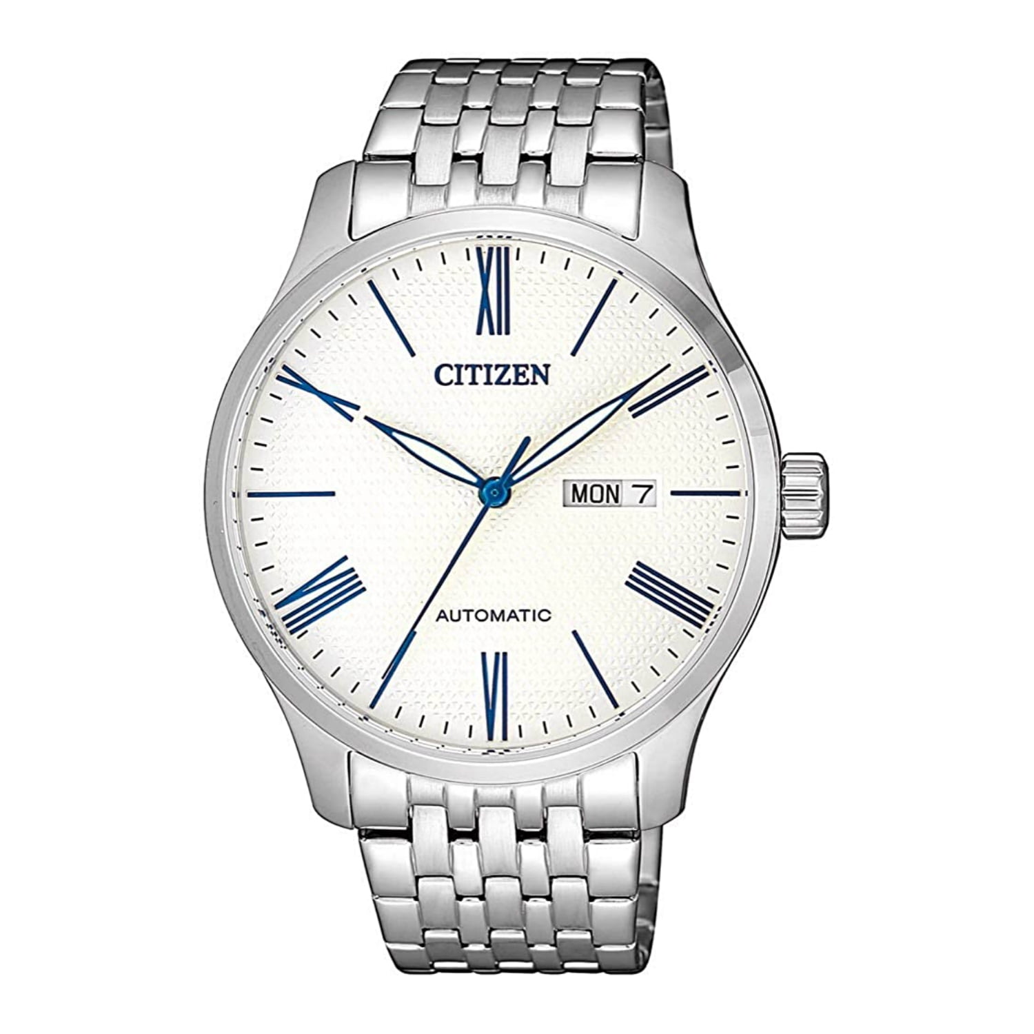 Reloj Automático Citizen Nh8350-59b Acero Inoxidable Blanco Hombre