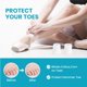 thumbnail image 4 of Protectores de puntera Povihome Pinky, paquete de 12 unidades, gel, color blanco maíz, 4 of 8