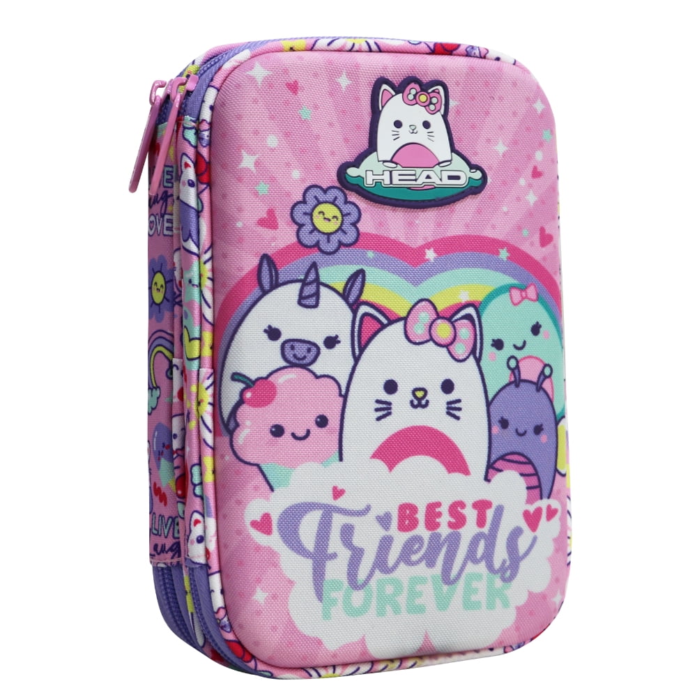 Estuche Infantil Niña Rígido Box Best Friend Rosado Head
