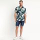 thumbnail image 1 of Guayabera Estampada Turquesa, 1 of 4