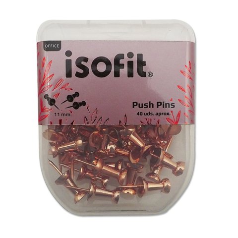 Isofit - Pack X 4 Push Pins Dsg/W 11Mm / Cobre –