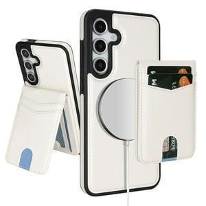 Funda Tipo Cartera Compatible Con Skyeagle Para Galaxy S25 6.2, Color Blanco