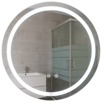 Joytek - Espejo Redondo Touch Con Luz Led 3 Colores 80 Cm De Diámetro