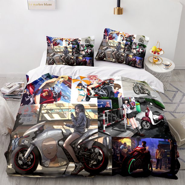 Classic motorcycle Bedding Set Single Twin Full Queen King Size knight Bed Set Aldult Kid Bedroom Duvetcover Sets 3Bed Sheets