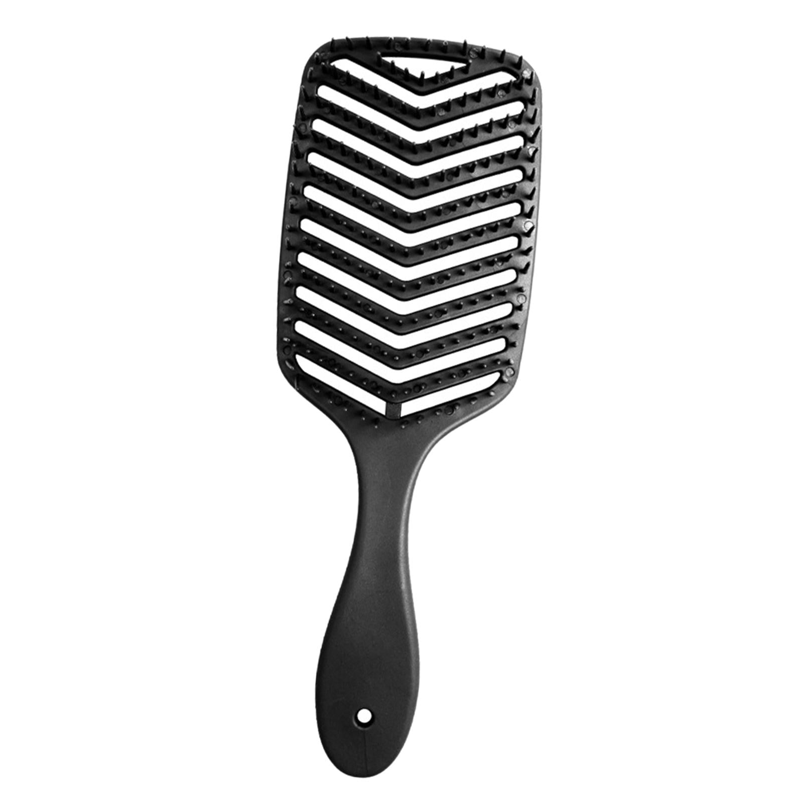Magideal - Cepillo De Pelo Ventilado, Cepillo De Secado Por Soplado Flexible, Uso Húmedo Y Seco, Cepillo De Pala De Peluquería Para Desenredar Para Todo Tipo De Negro