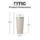 thumbnail image 5 of Vaso RTIC de 590 ml con aislamiento de acero inoxidable resistente a derrames, 5 of 6