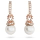 thumbnail image 2 of Pendientes Swarovski originalmente en forma de gota de perlas en tono oro rosa, 2 of 5