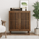 thumbnail image 3 of Sideboard Buffet Cabinet with Storage, Farmhouse Buffet Cabinet with Louvered Doors, Wood Coffee Bar Storage Cabinet for Kitchen, Dining Room, Living Room, Entryway, Walnut,31.5" W, 3 of 3