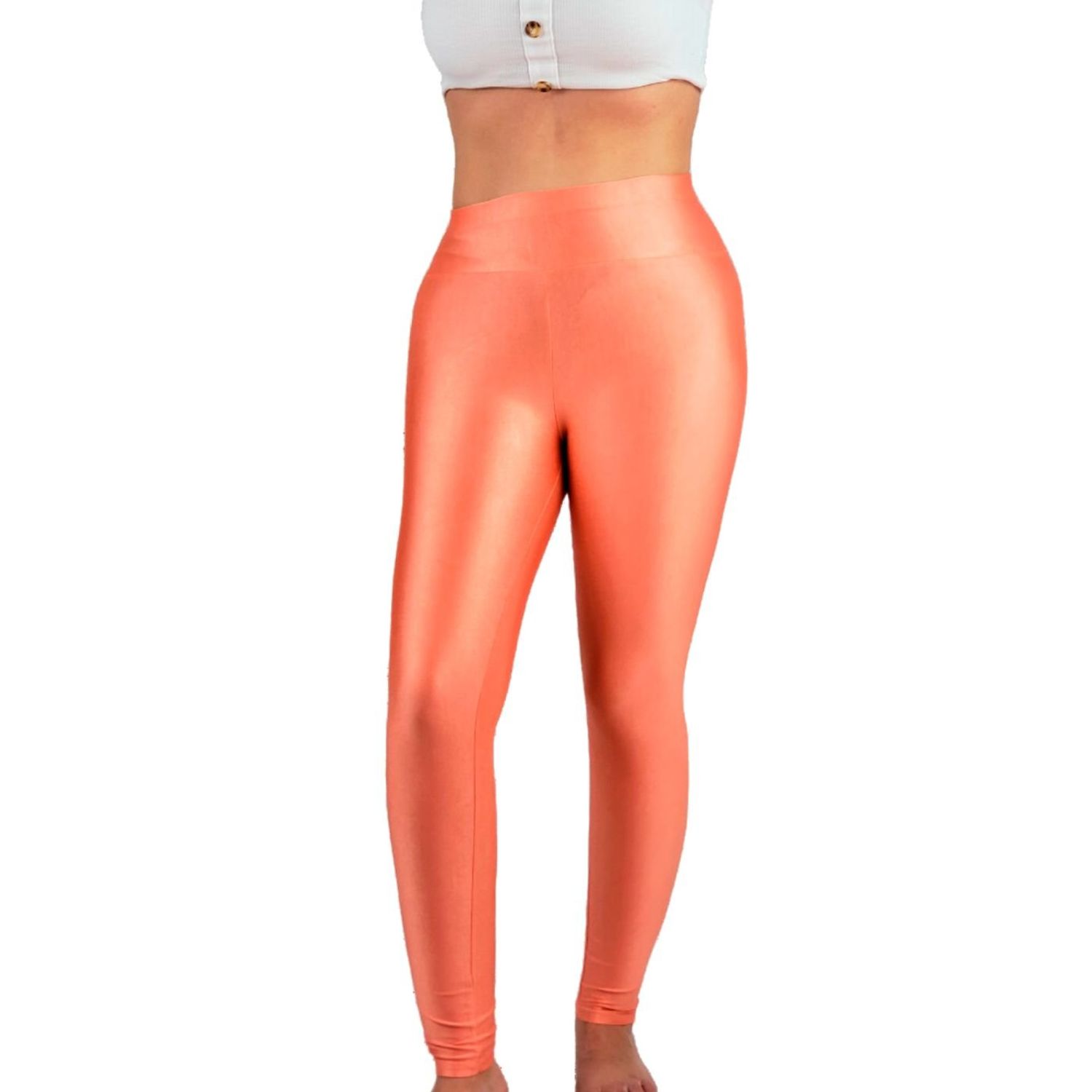 Likeshop - Calza Lycra Deportiva Mujer Tiro Alto Dupont Alto Brillo 548